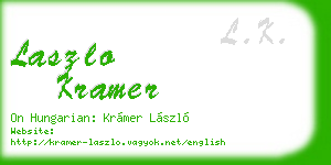 laszlo kramer business card