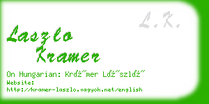 laszlo kramer business card